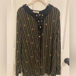 Micheal Kors Gold Chain Tunic Top Size XL